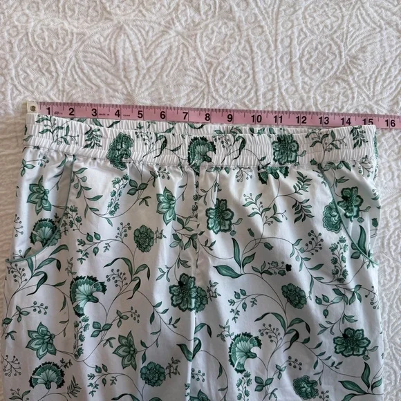 LAKE Pajamas Poplin Piped Pants Set in Meadow Vines Cotton Small NEW - Picture 3 of 8